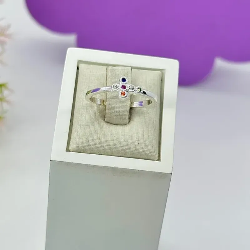 ANEL CRUCIFIXO COLOR AP1761