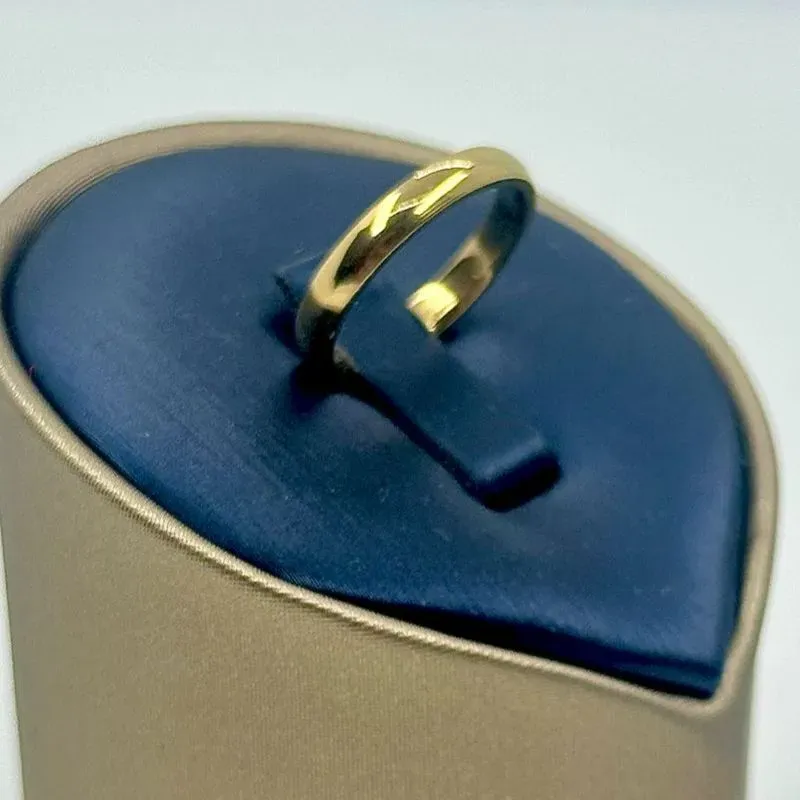 ALIANÇA LISA ABAULADA 4MM AÇO 316L AOS1908