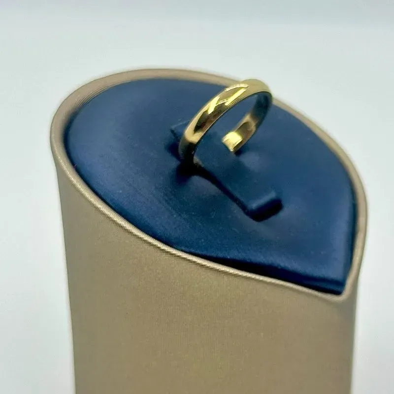 ALIANÇA LISA ABAULADA 4MM AÇO 316L AOS1908