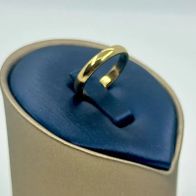 ALIANÇA LISA ABAULADA 4MM AÇO 316L AOS1908