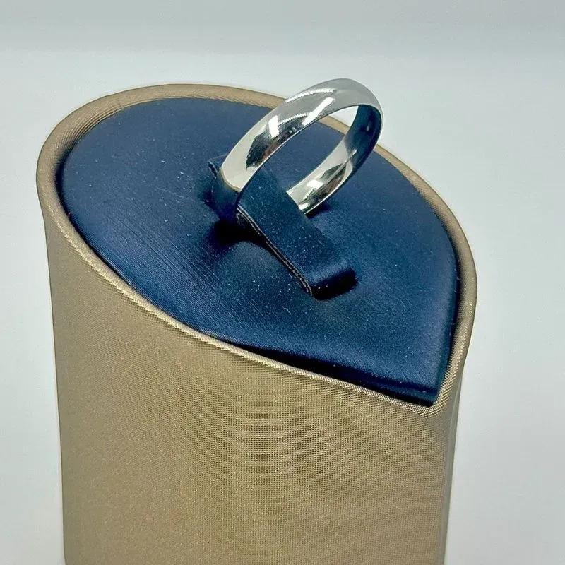 ALIANÇA LISA ABAULADA 5MM AÇO 316L AS1901