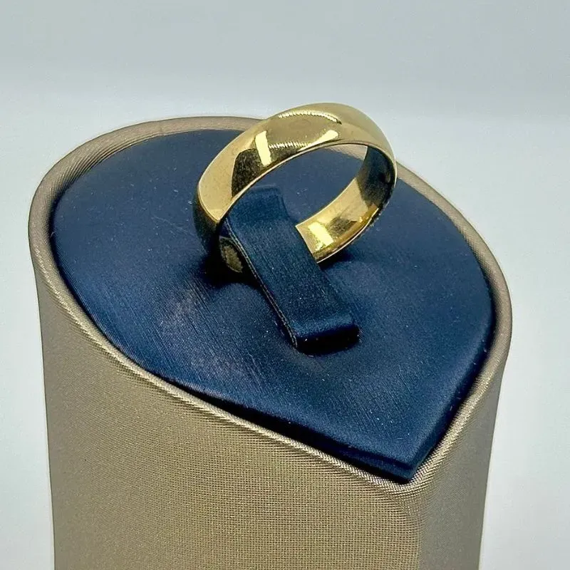 ALIANÇA LISA ABAULADA 7MM AÇO 316L AOS1907