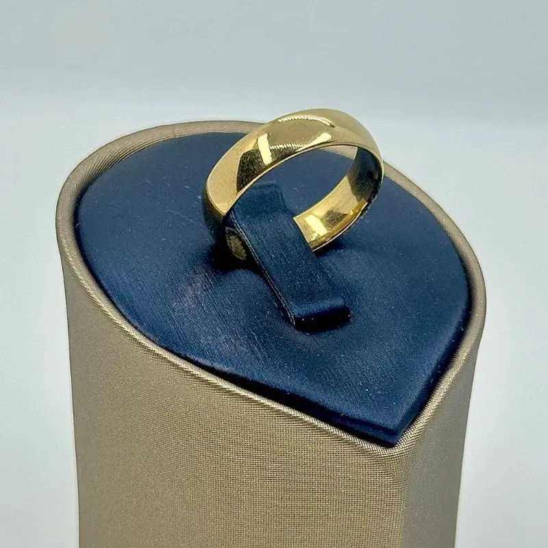 ALIANÇA LISA ABAULADA 7MM AÇO 316L AOS1907