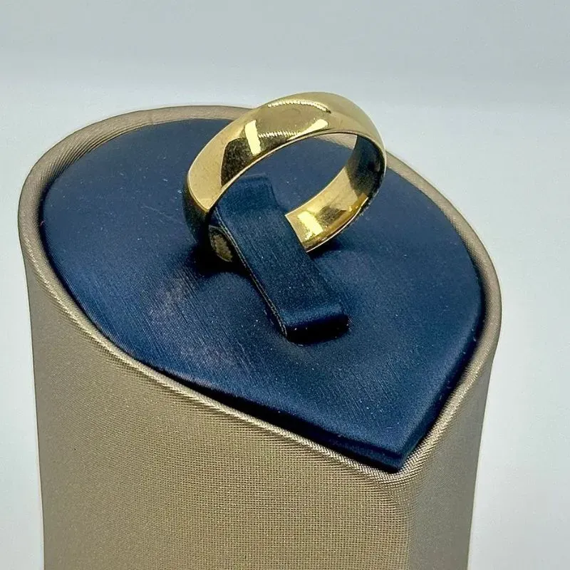 ALIANÇA LISA ABAULADA 7MM AÇO 316L AOS1907