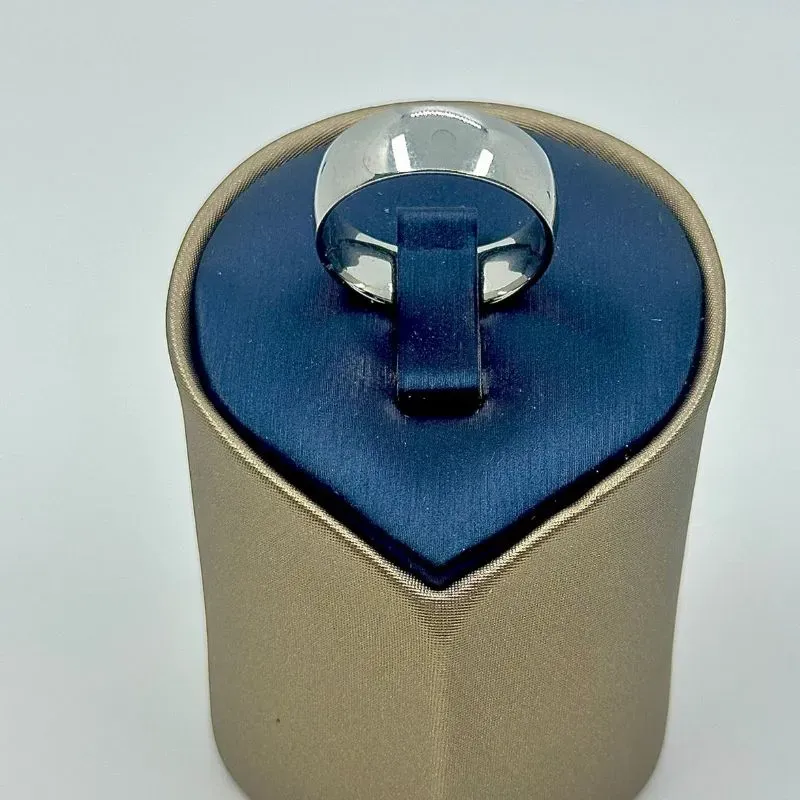 ALIANÇA LISA ABAULADA 9MM AÇO 316L AS1902