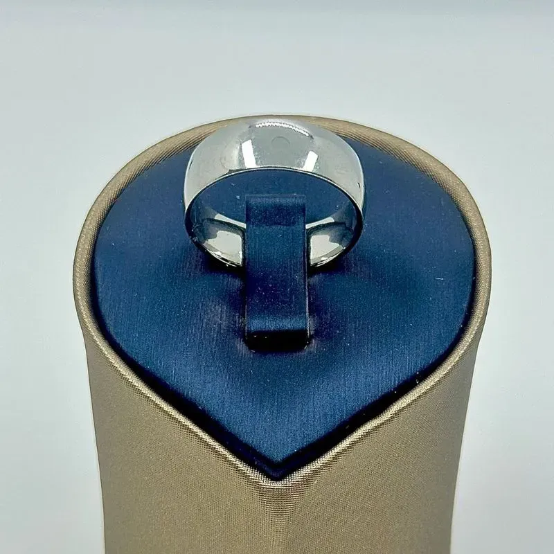 ALIANÇA LISA ABAULADA 9MM AÇO 316L AS1902