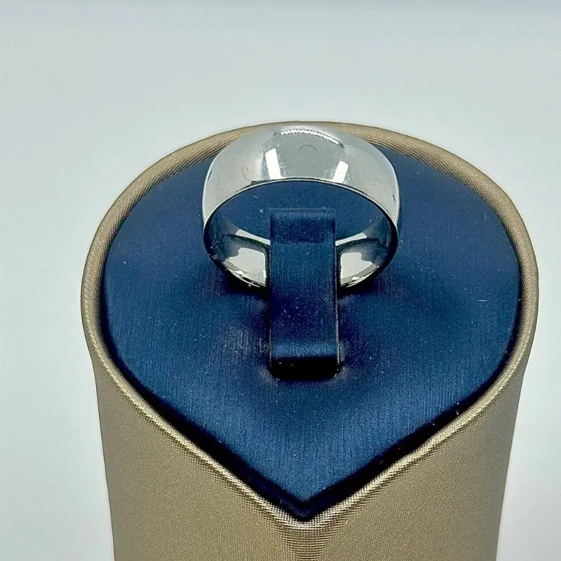 ALIANÇA LISA ABAULADA 9MM AÇO 316L AS1902