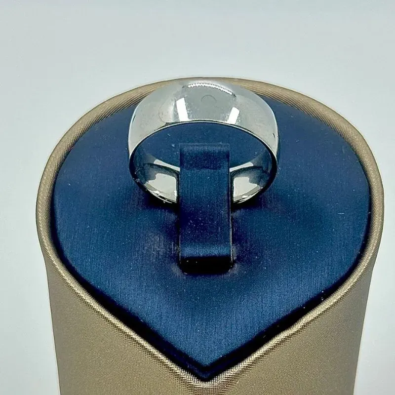 ALIANÇA LISA ABAULADA 9MM AÇO 316L AS1902