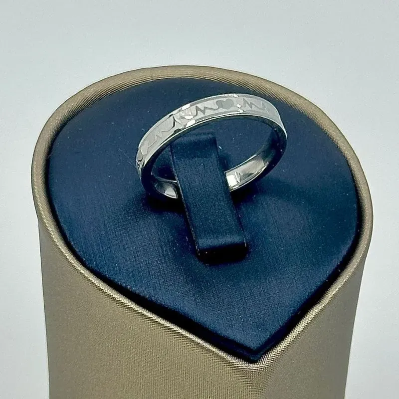 ALIANÇA QUADRADA BATIMENTOS 4MM AÇO 316L AS1899