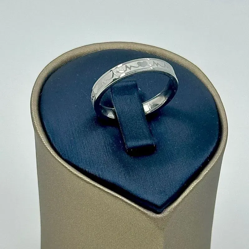 ALIANÇA QUADRADA BATIMENTOS 4MM AÇO 316L AS1899