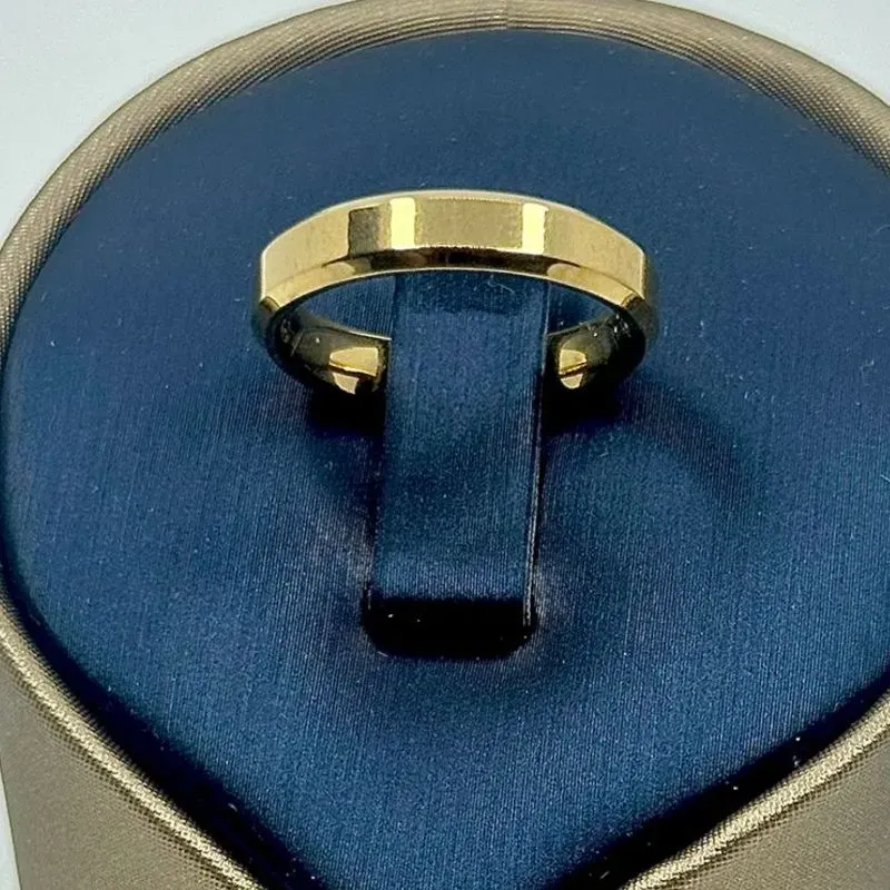 ALIANÇA QUADRADA FINA 5MM AÇO 316L AS1903