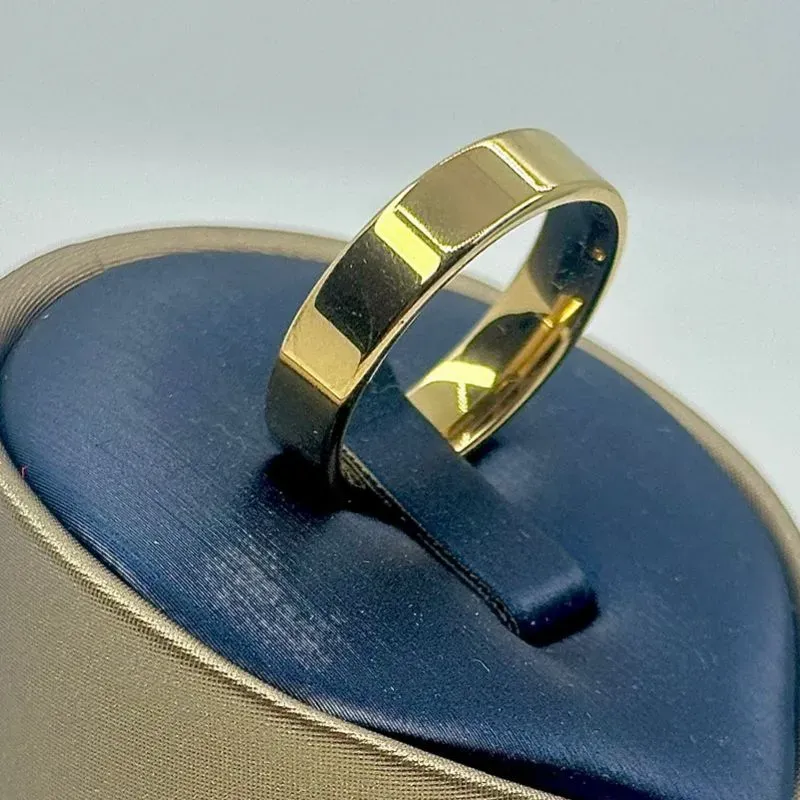 ALIANÇA QUADRADA LISA 6MM AÇO 316L AOS1904