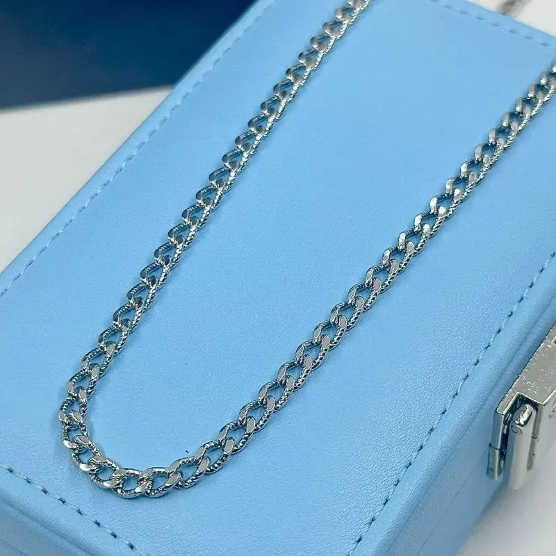 COLAR ELO GRUMET RISCADO (4MM) 60CM AÇO 316L CS1851