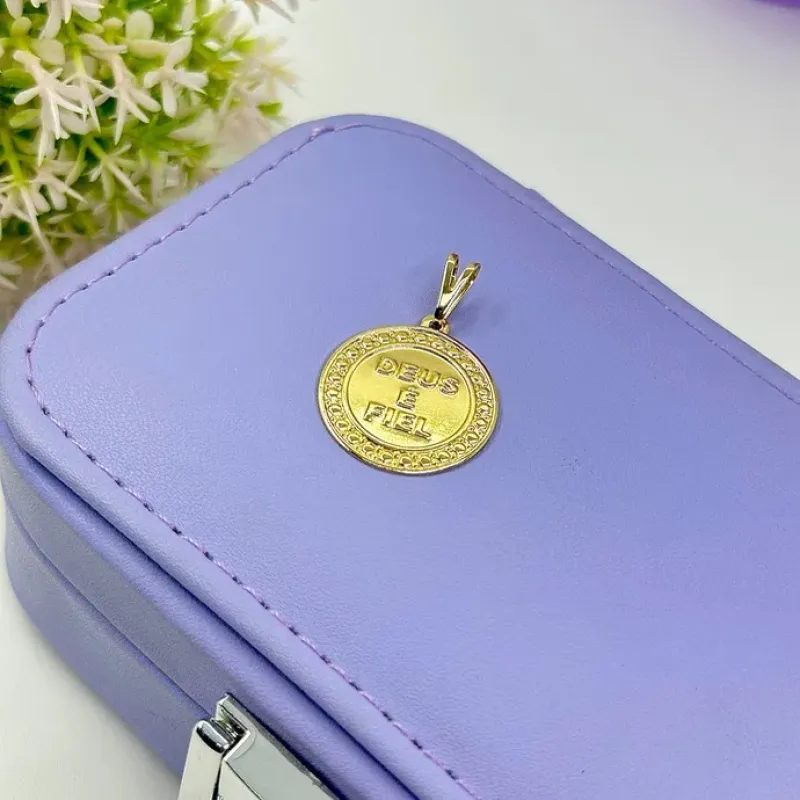 PINGENTE DEUS É FIEL PLAQ. REDONDA PGO1803