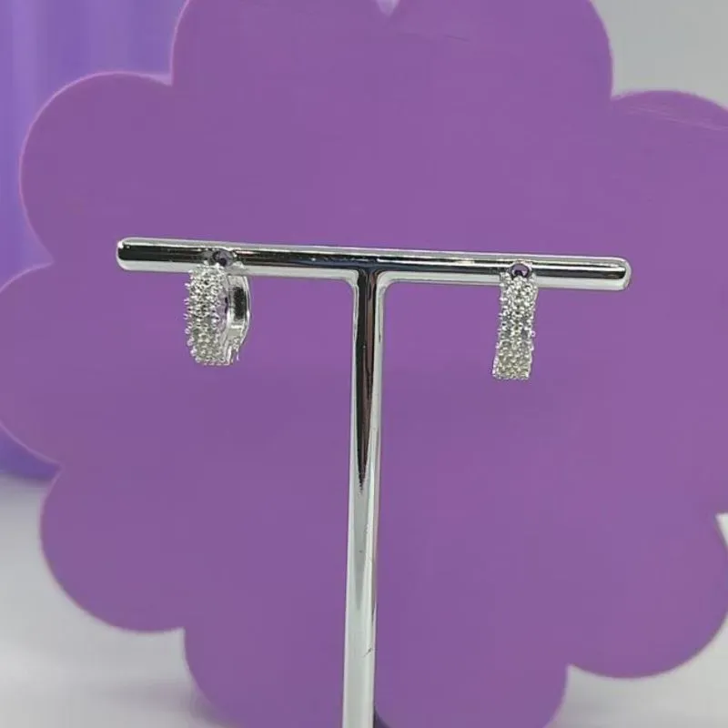 ARGOLA CLICK 2 FILEIRAS ZIRCONIAS QUADRADAS BP1913