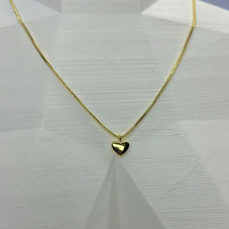 COLAR MINI CORAÇÃO MACIÇO CO2000