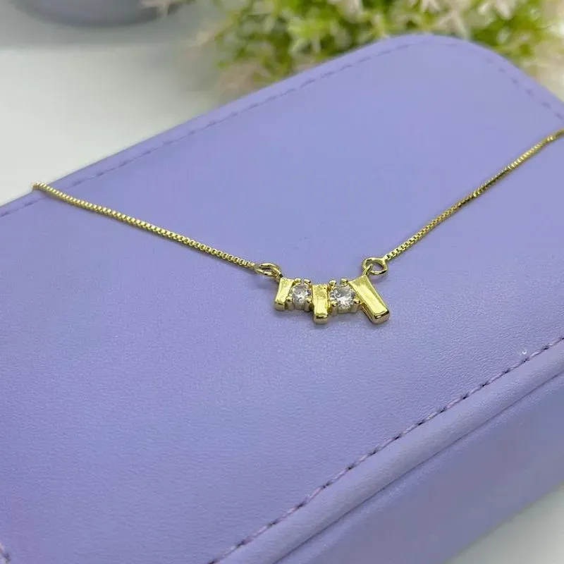 COLAR ZIRCÔNIAS RETAS