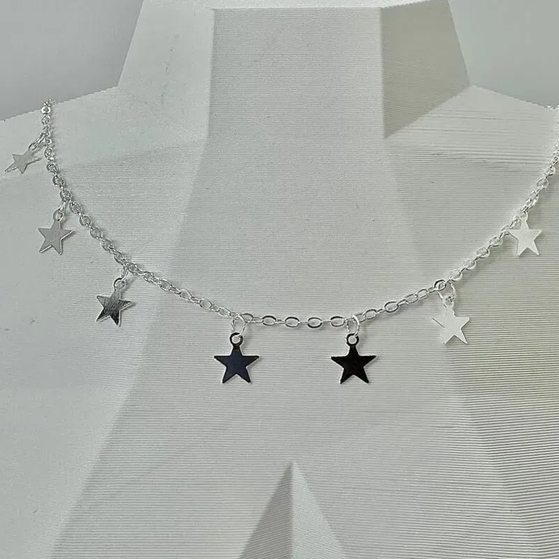 CHOKER CADEADO CHAPINHAS ESTRELAS CP1437