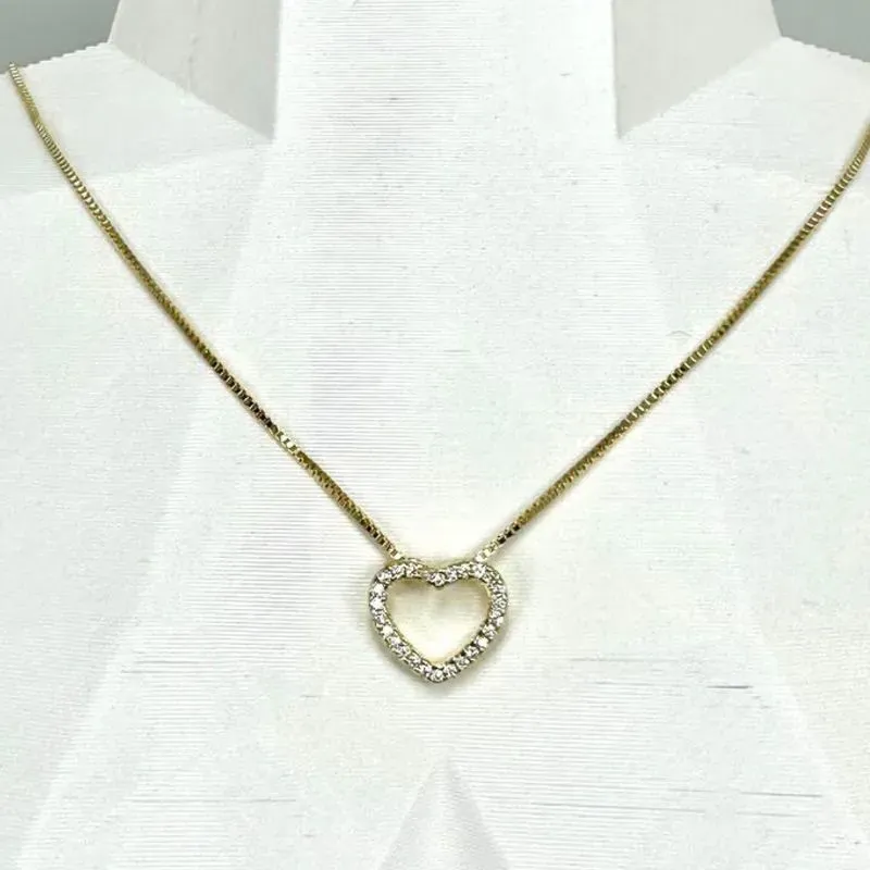 COLAR CORAÇÃO CRAVEJADO CO1445