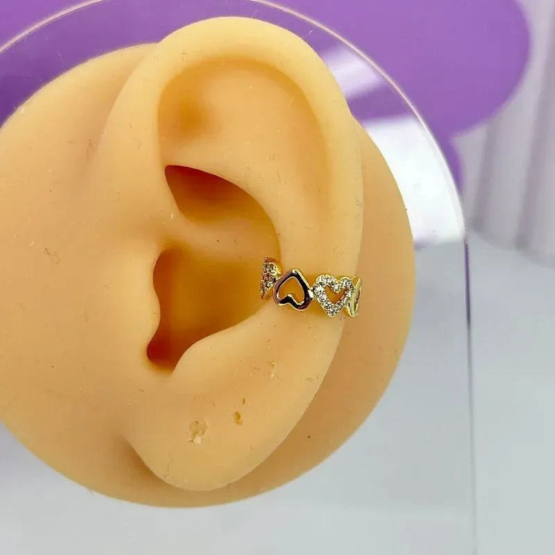 PIERCING FAKE CORAÇÕES 2 GRAVEJADOS PFO1955