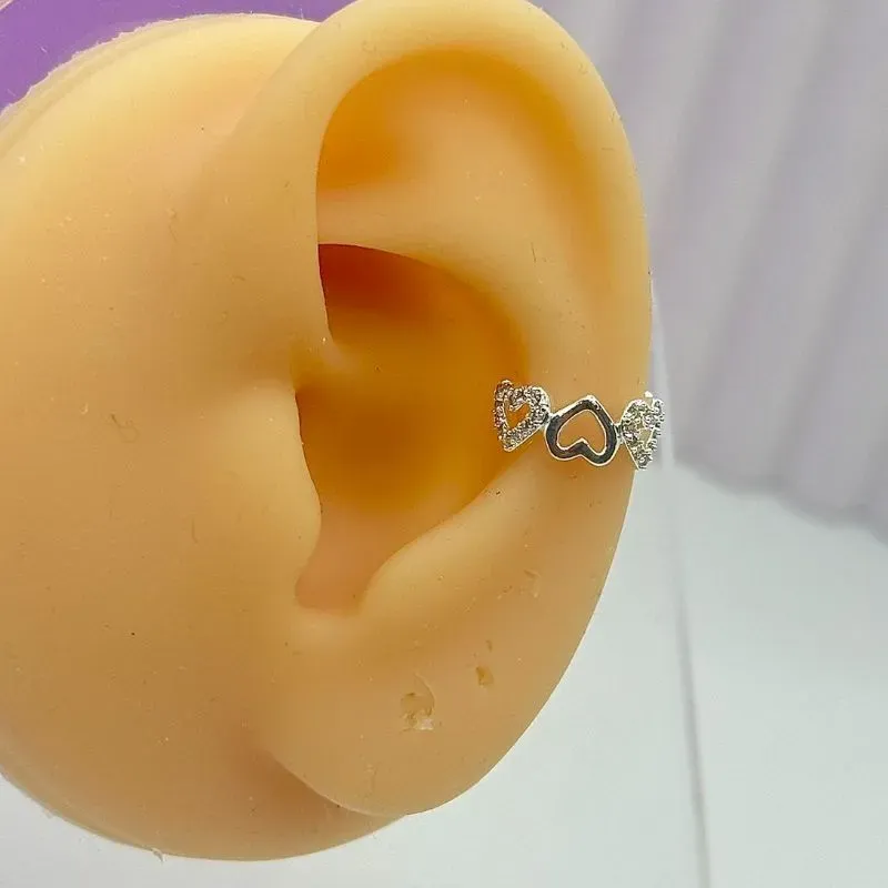 PIERCING FAKE CORAÇÕES 2 GRAVEJADOS PFP1951