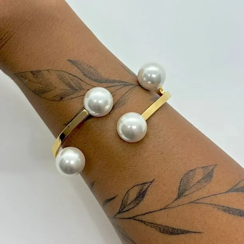 BRACELETE MAX PÉROLAS AÇO 316L PSO2195