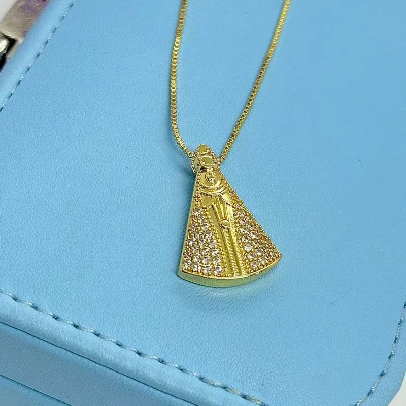 COLAR NOSSA SENHORA MANTO CRAVEJADO CO2293