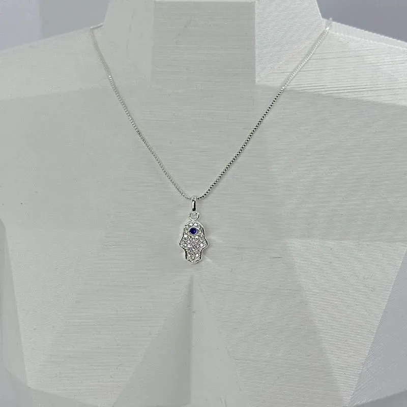 COLAR MÃO DE FÁTIMA CRAVEJADA CP2124