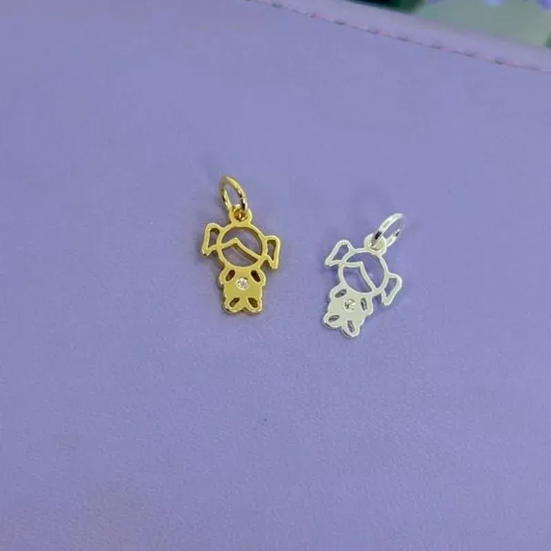 PINGENTE MENINA COM PONTO DE LUZ PGP2370