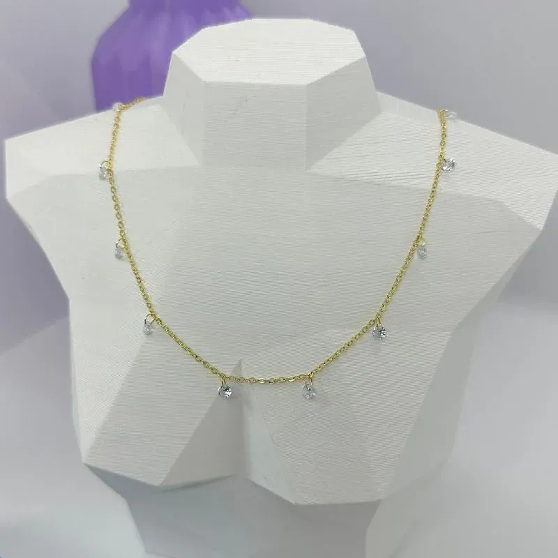 CHOKER MINI CRISTAIS PENDURADOS  CO2185