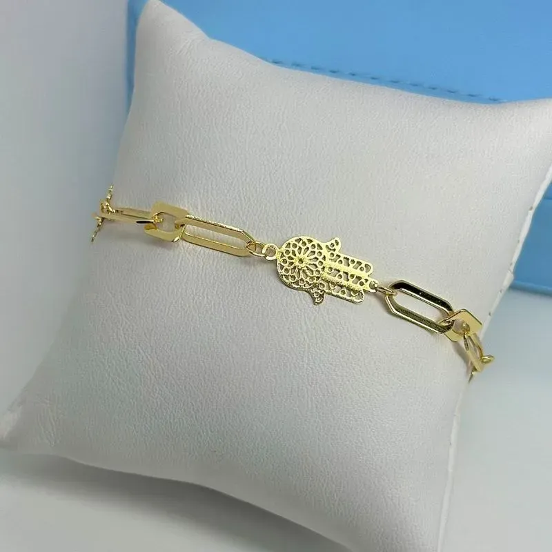 PULSEIRA ELOS COM MÃO DE FÁTIMA PO2412