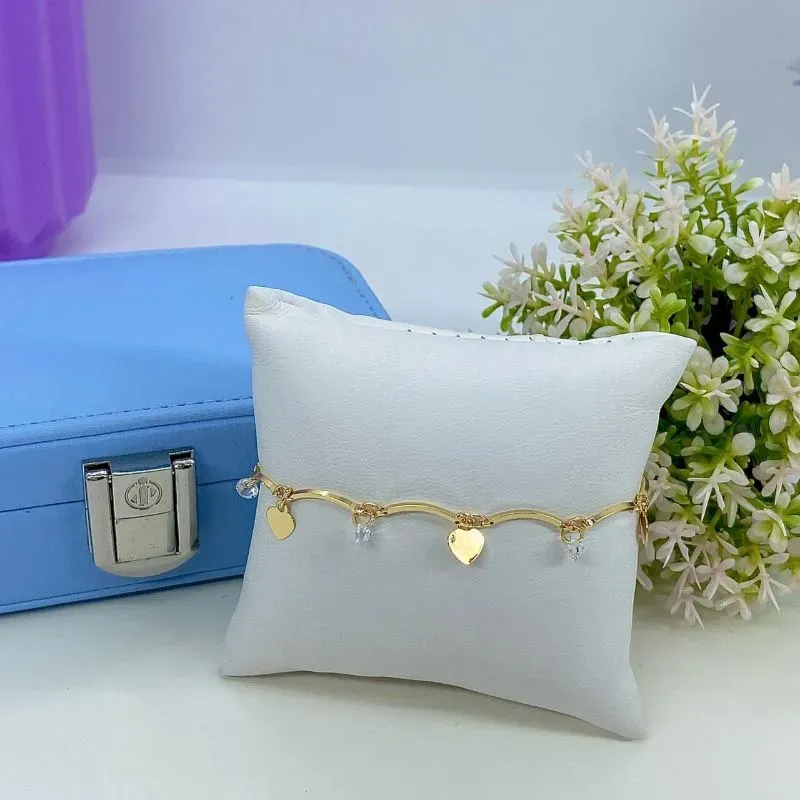 PULSEIRA ARCOS PONTOS DE LUZ E MINI CORAÇÕES PO2604