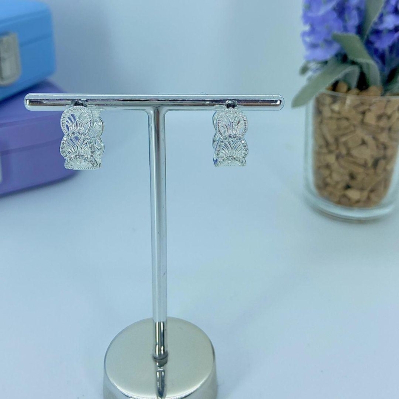 ARGOLA CLICK LEQUES DOIS CRAVEJADOS BP2743