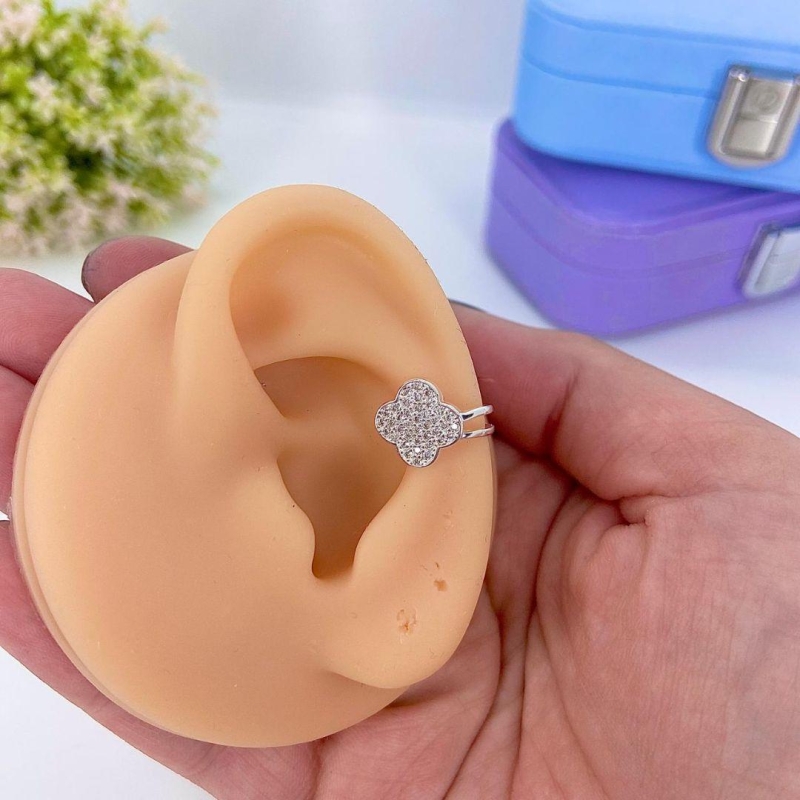 PIERCING FAKE INSPIRAÇÃO VAN CLEEF CRISTAL PFP2772