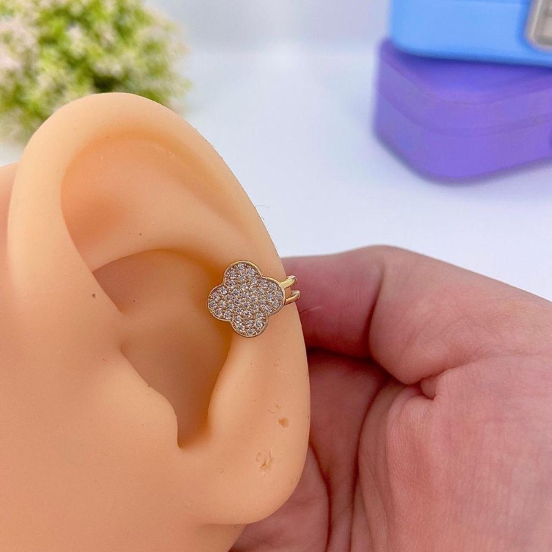 PIERCING FAKE INSPIRAÇÃO VAN CLEEF CRISTALPFO2773