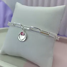 PULSEIRA CORRENTE CARTIER + PING CORAÇÃO PP1080 PULSEIRA CORRENTE CARTIER + PING CORAÇÃO PP1080