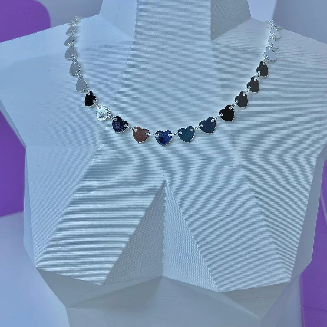 CHOKER DISQUINHOS DE CORAÇÃO CP1385