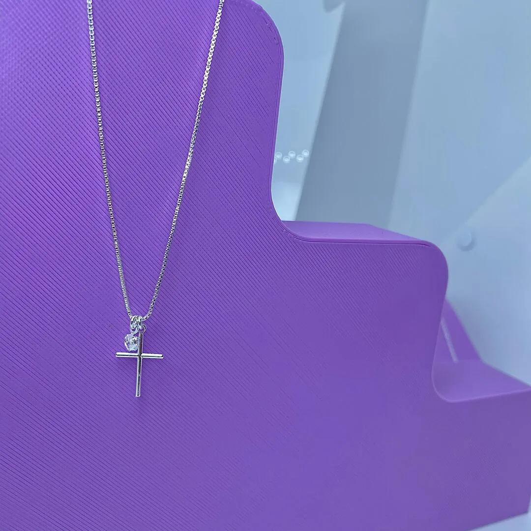 CHOKER CRUCIFIXO E PONTO DE LUZ CP1387