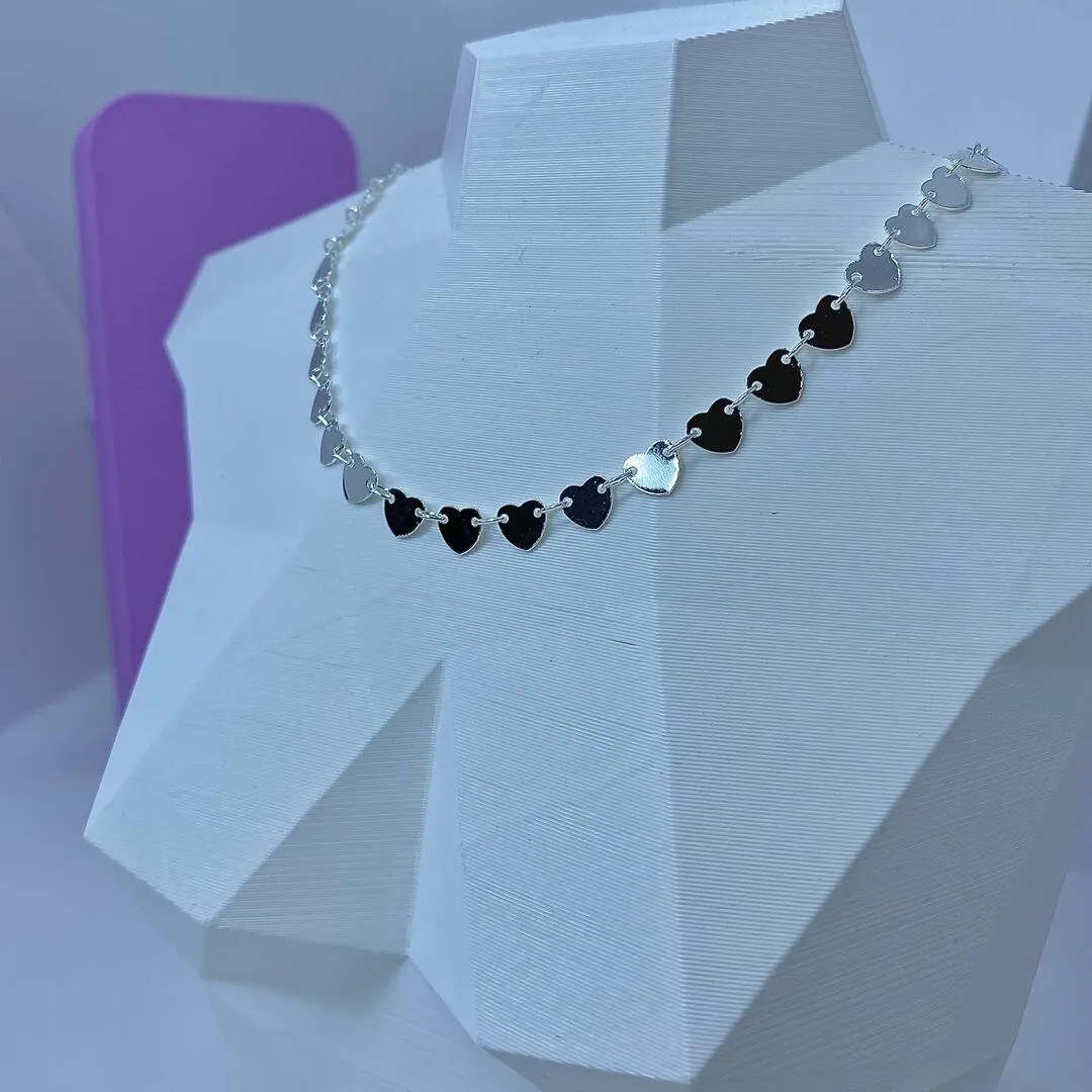 CHOKER DISQUINHOS DE CORAÇÃO CP1385