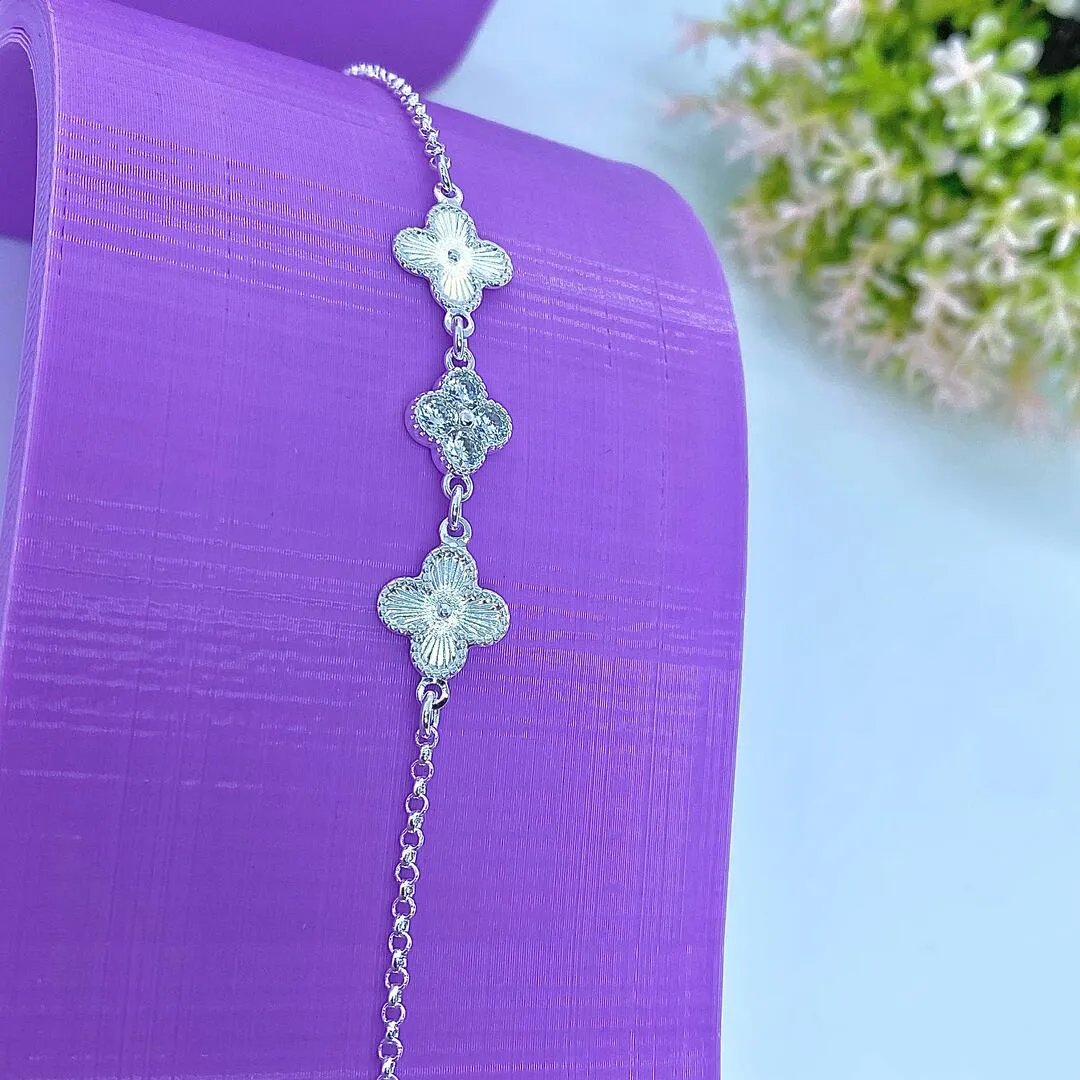 PULSEIRA TRIO TREVO GRAVEJADO PP1408