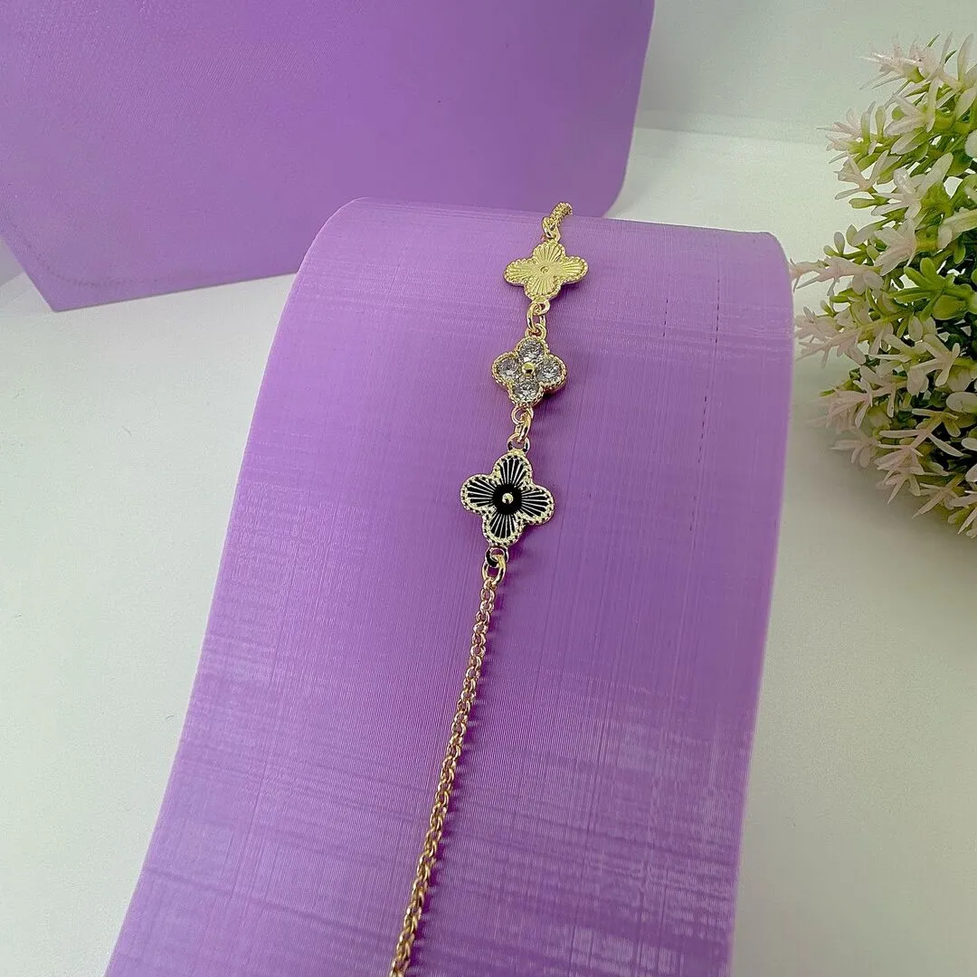 PULSEIRA TRIO TREVO CRAVEJADO PO1412