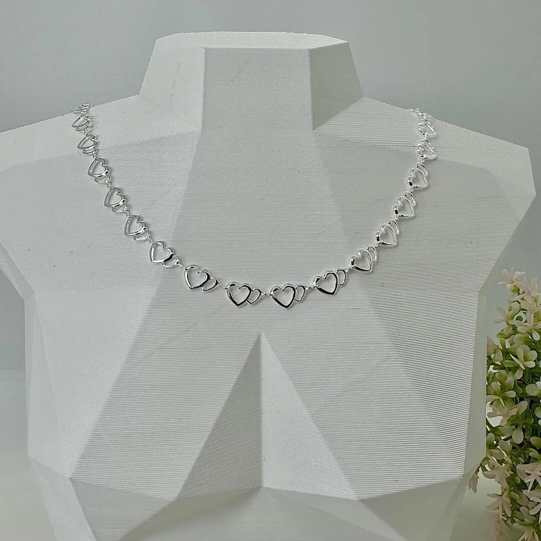 CHOKER CORAÇÕES DUPLO CP1438