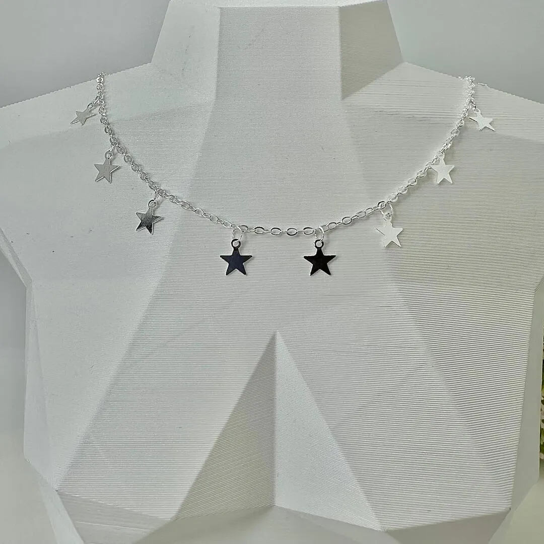 CHOKER CADEADO CHAPINHAS ESTRELAS CP1437