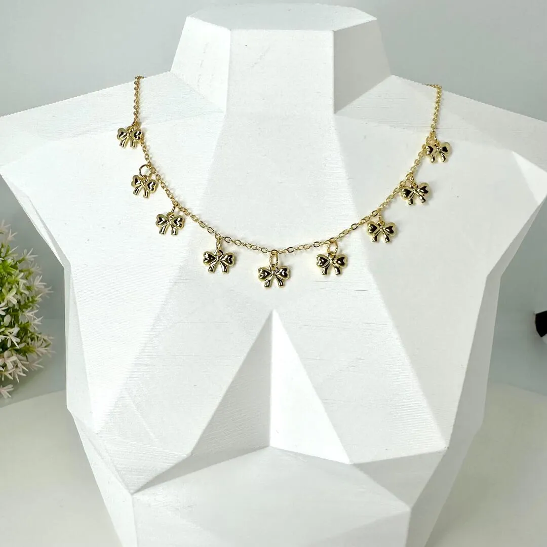 CHOKER CADEADO CHAPINHAS LAÇOS CO1446