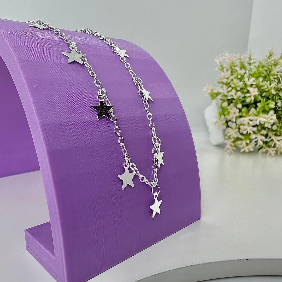 CHOKER CADEADO CHAPINHAS ESTRELAS CP1437