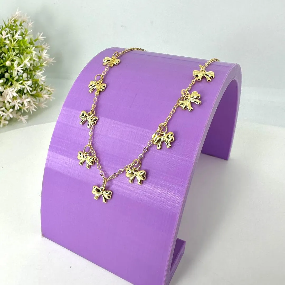 CHOKER CADEADO CHAPINHAS LAÇOS CO1446
