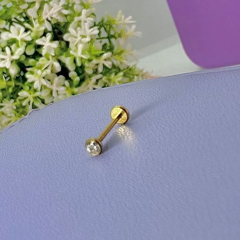 PIERCING FURO PONTO DE LUZ 2.0 (TRAGUS) TITÂNIO PCO1548