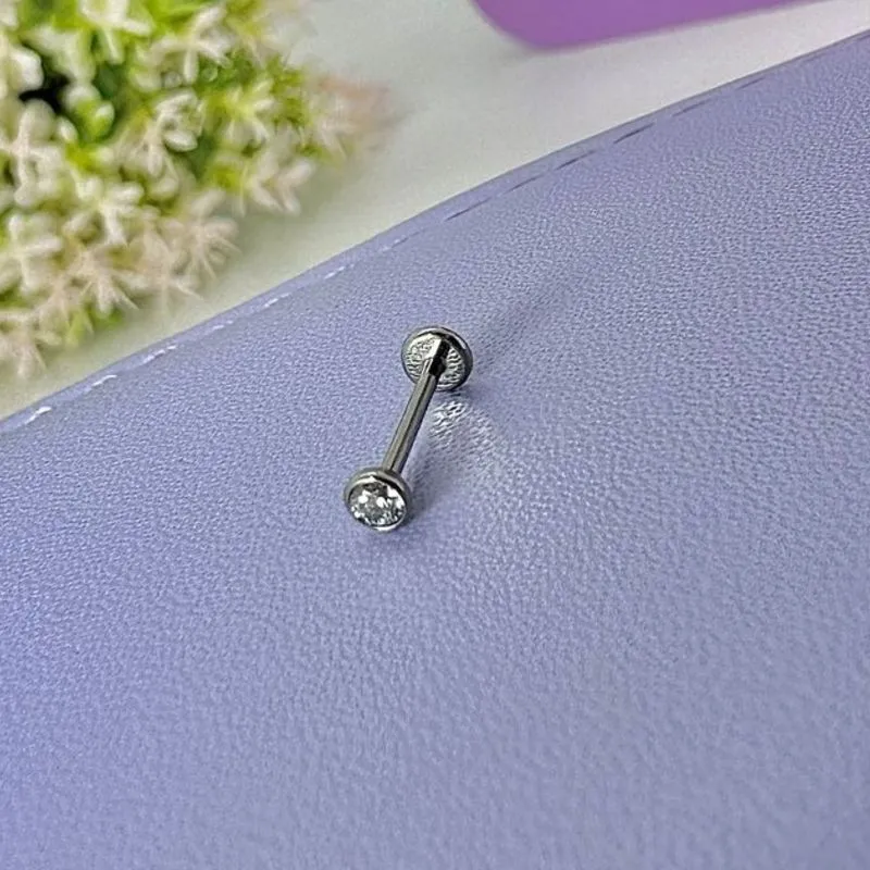 PIERCING FURO PONTO DE LUZ 2.5 (TRAGUS) TITÂNIO PCP1546