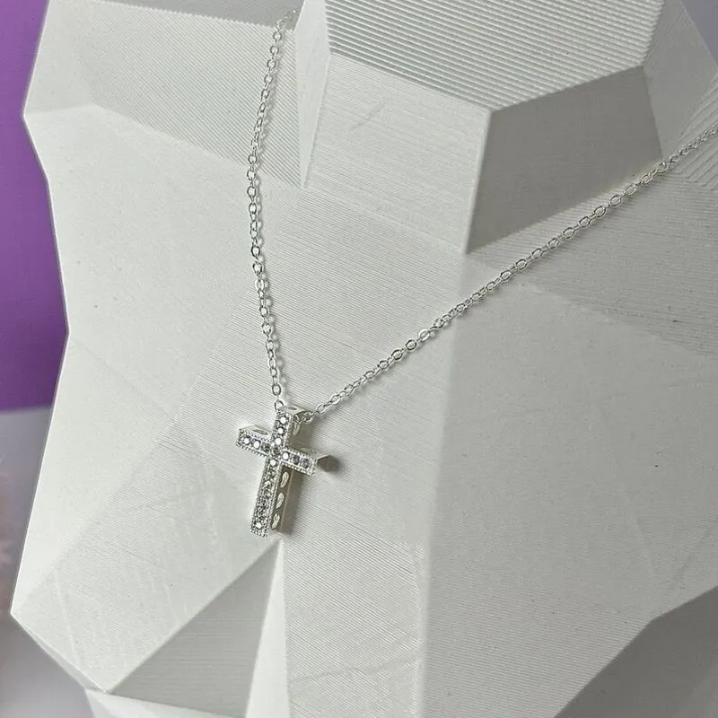 COLAR CORRENTE CRUCIFIXO CRAVEJADO CP1580