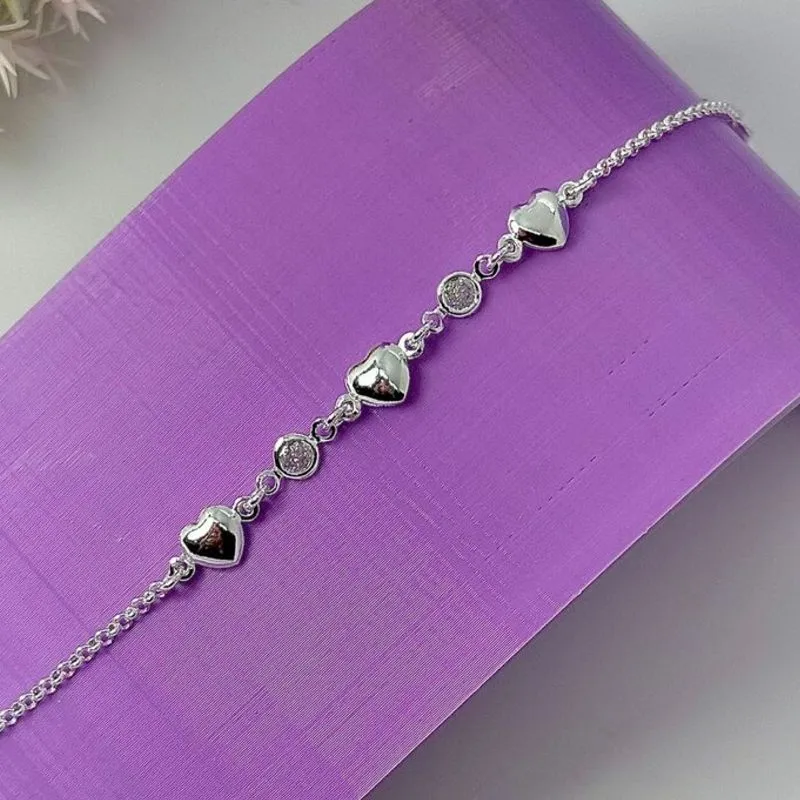 PULSEIRA ELO PORTUGUÊS CORAÇÕES E ZIRC. PP1596